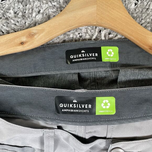 Quiksilver Amphibian Shorts Bundle of Two Men's Size 32 Gray Activewear Hybrid - Picture 1 of 7